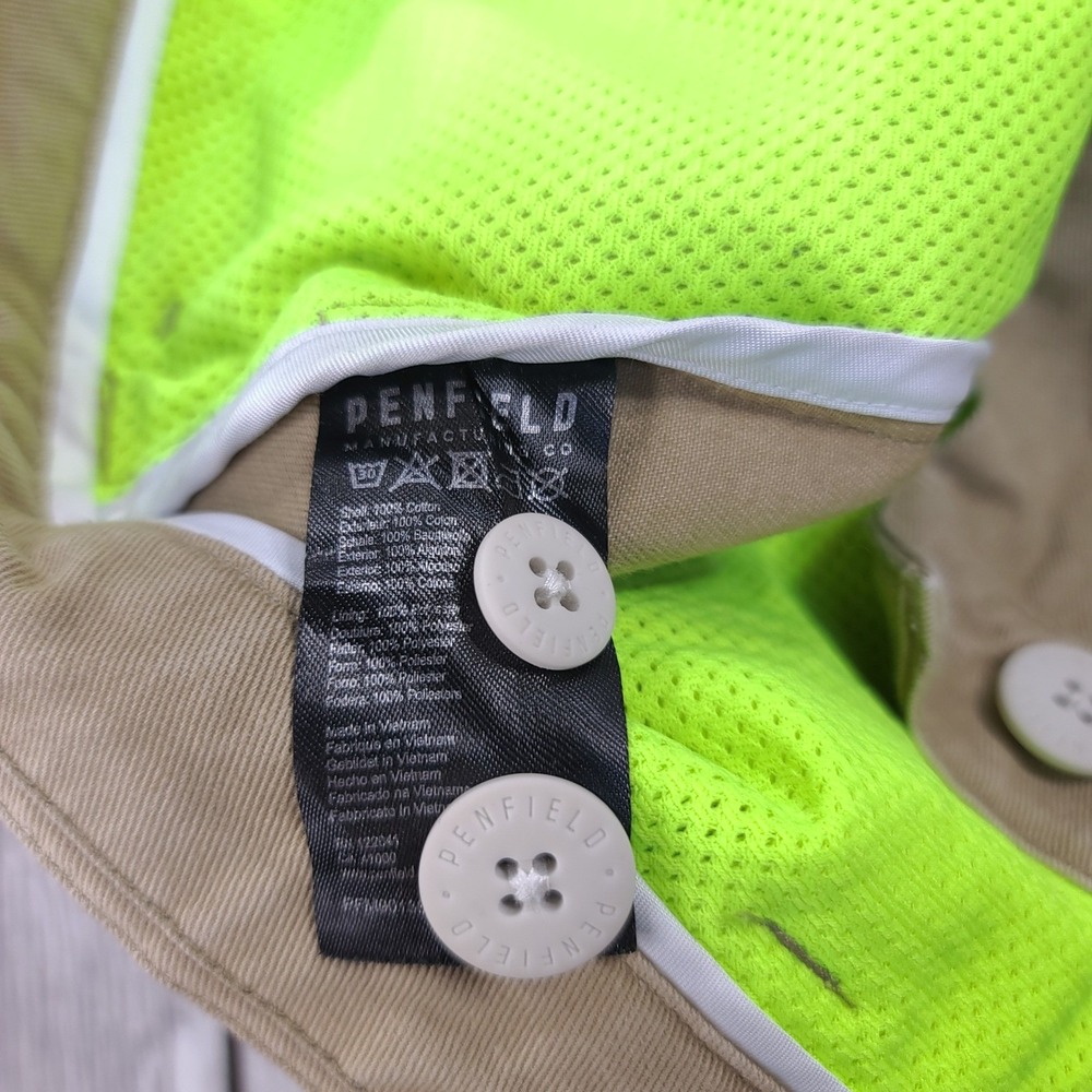 Penfield Shorts Mens Size Small Tan Khaki Cotton Twill Neon Mesh Lining - Picture 6 of 7
